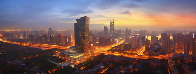 航拍城市地标建筑夜晚的背景,高清,摄影图,摄影图片,图片大全,摄影图免费下载